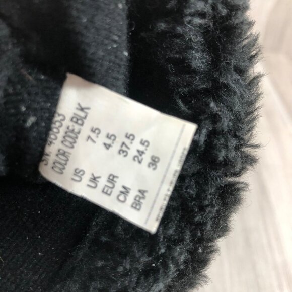 Skechers Boots Womens 7.5 Black Knit Slouch Pull On Winter Shoes - Picture 10 of 10